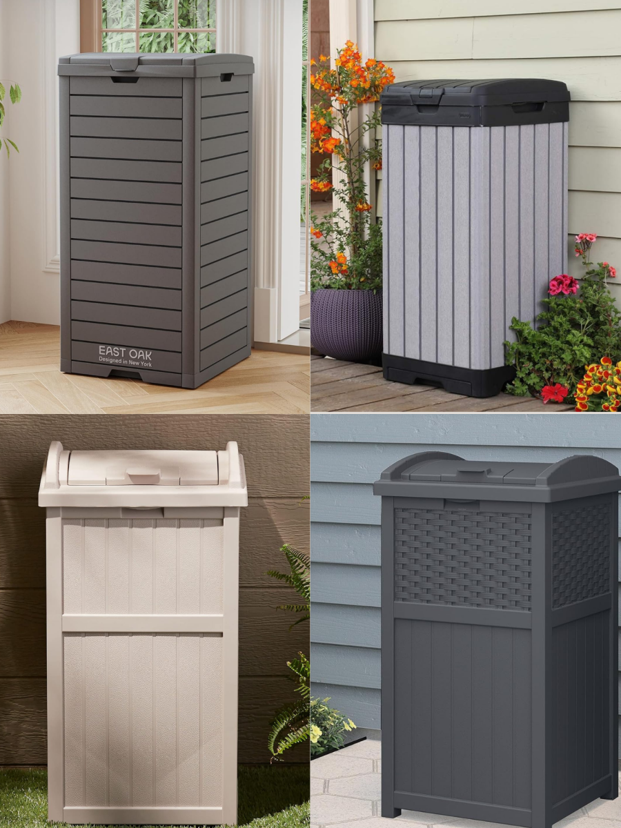 Best waterproof outdoor trash and garbage can ideas for keeping patio nice and clean